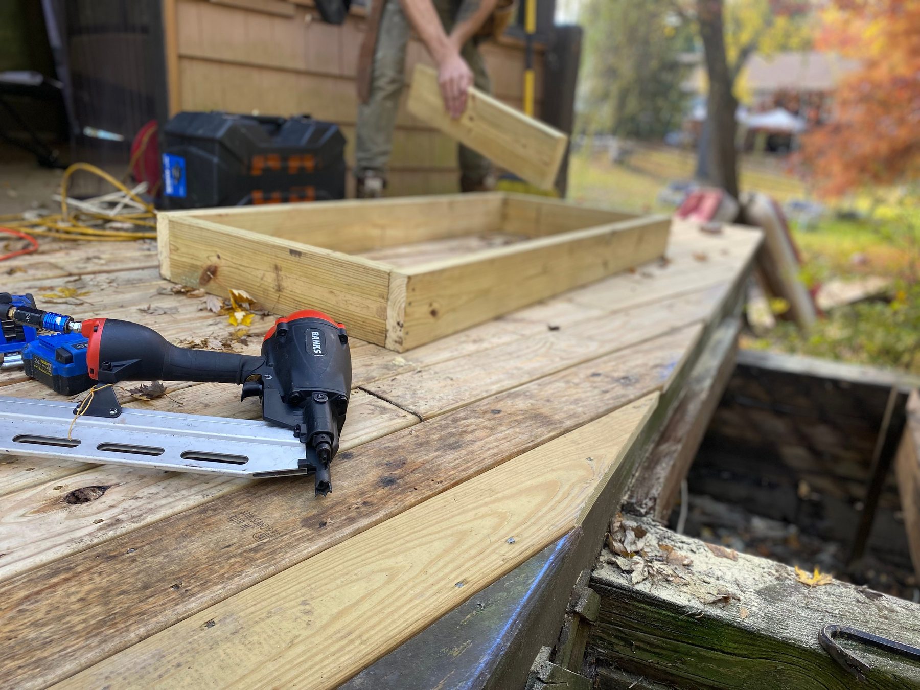 Wood deck repair and preparation